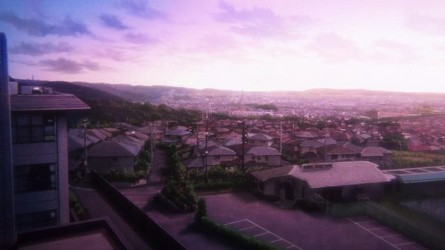 教室の窓から眺める